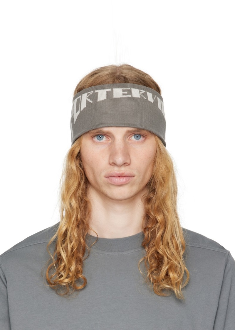 Rick Owens DRKSHDW Gray Porterville Cotton Knit Headband