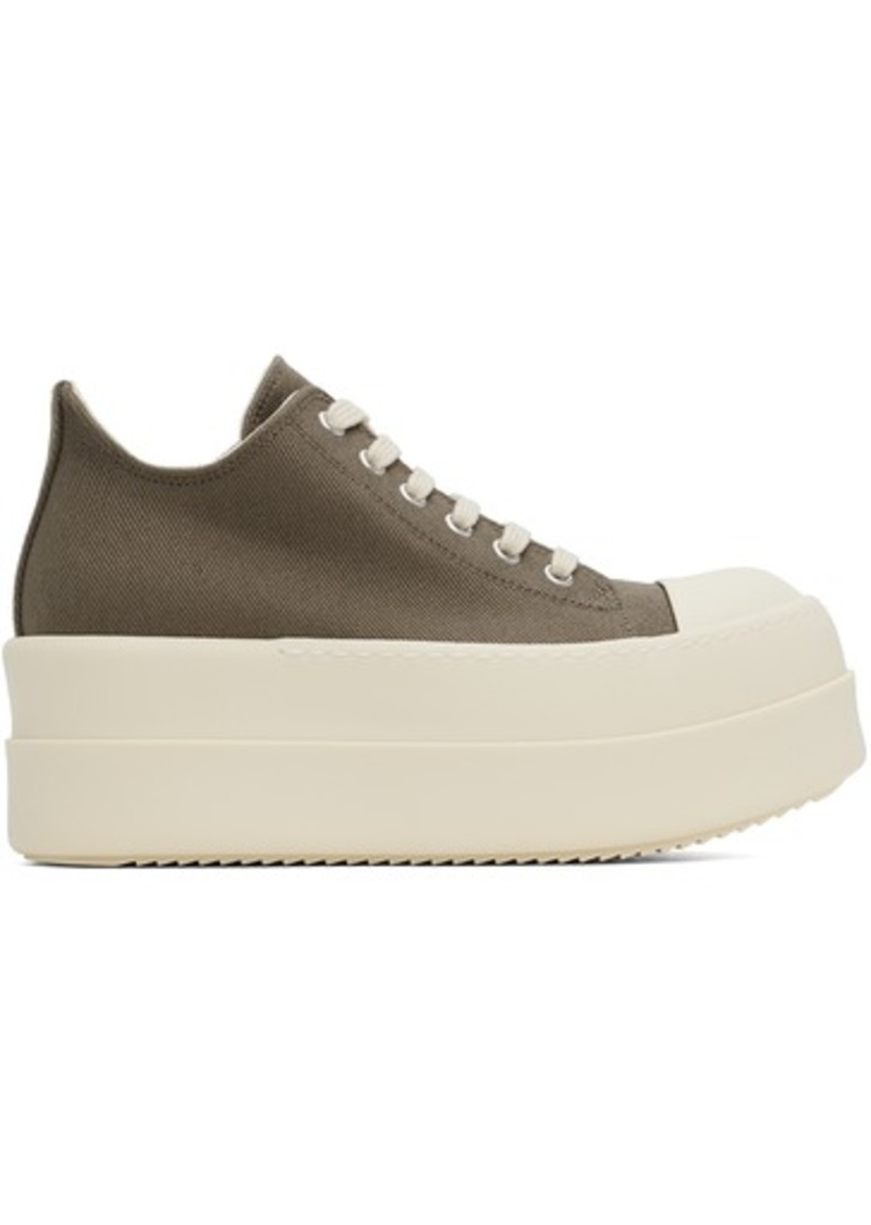 Rick Owens DRKSHDW Gray Porterville Double Bumper Low Sneaks Sneakers