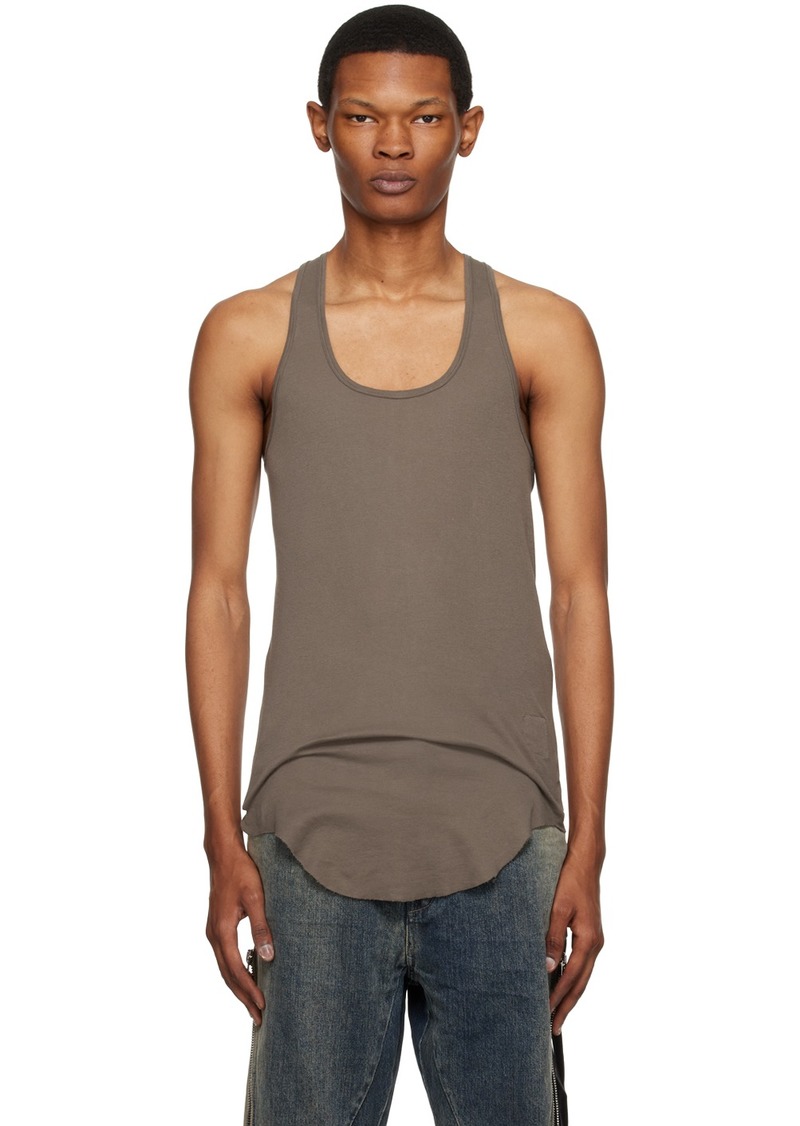 Rick Owens DRKSHDW Gray Raw Edge Tank Top