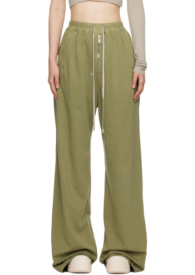 Rick Owens DRKSHDW Green Porterville Geth Bela Lounge Pants