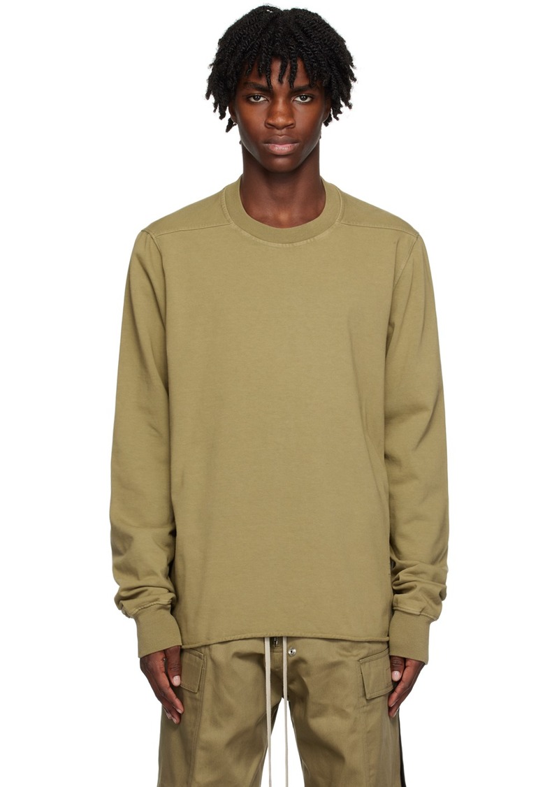 Rick Owens DRKSHDW Khaki Crewneck Sweatshirt