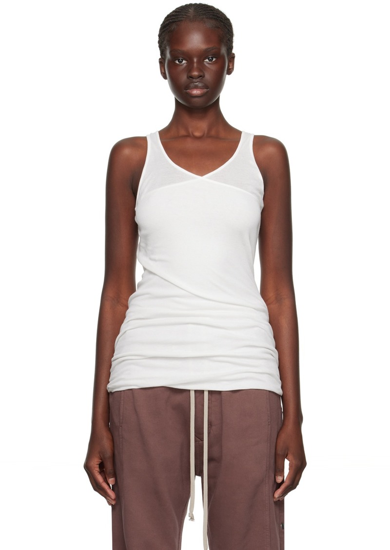 Rick Owens DRKSHDW Off-White Double Ziggy Banana Tank Top