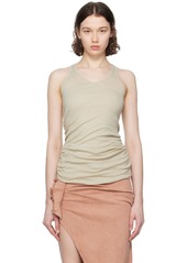 Rick Owens DRKSHDW Off-White Double Ziggy Banana Tank Top