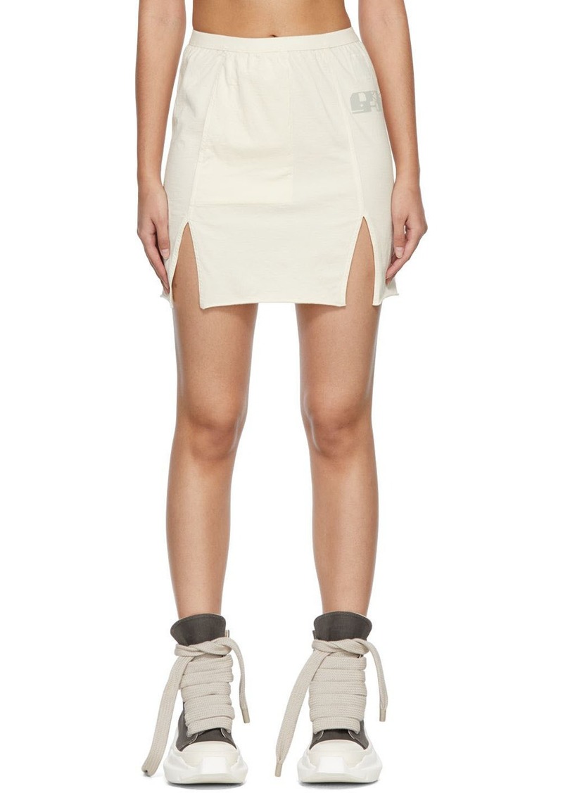 Rick Owens DRKSHDW Off-White Organic Cotton Mini Skirt