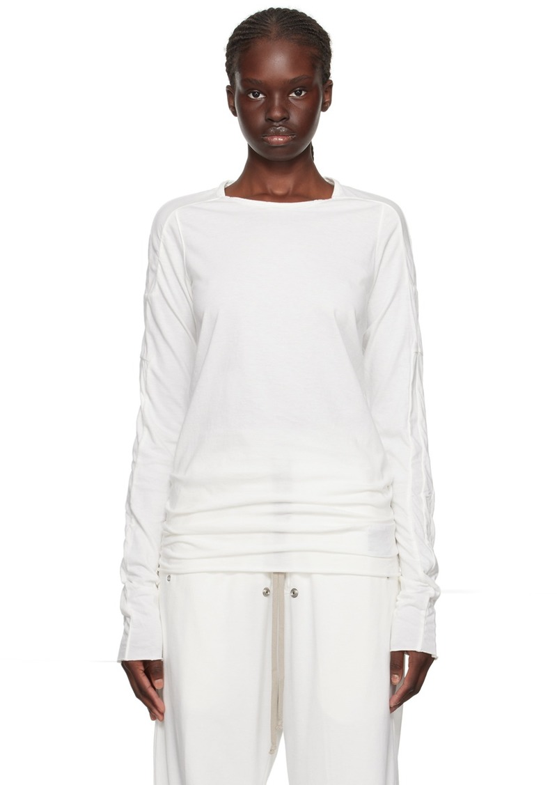 Rick Owens DRKSHDW Off-White Scarification Long Sleeve T-Shirt