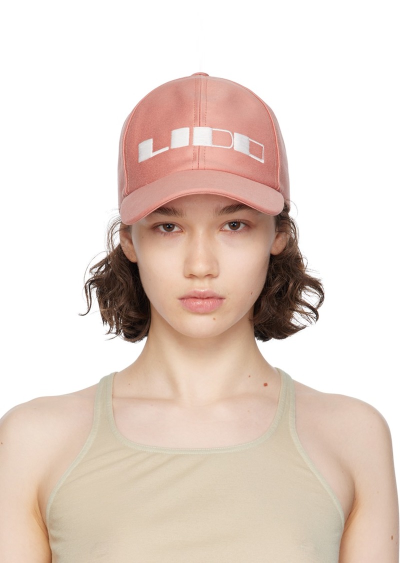 Rick Owens DRKSHDW Pink Baseball Cap