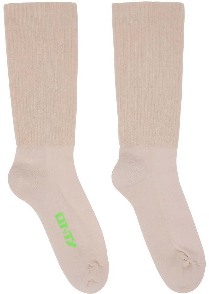 Rick Owens DRKSHDW Pink 'Cunty' Socks