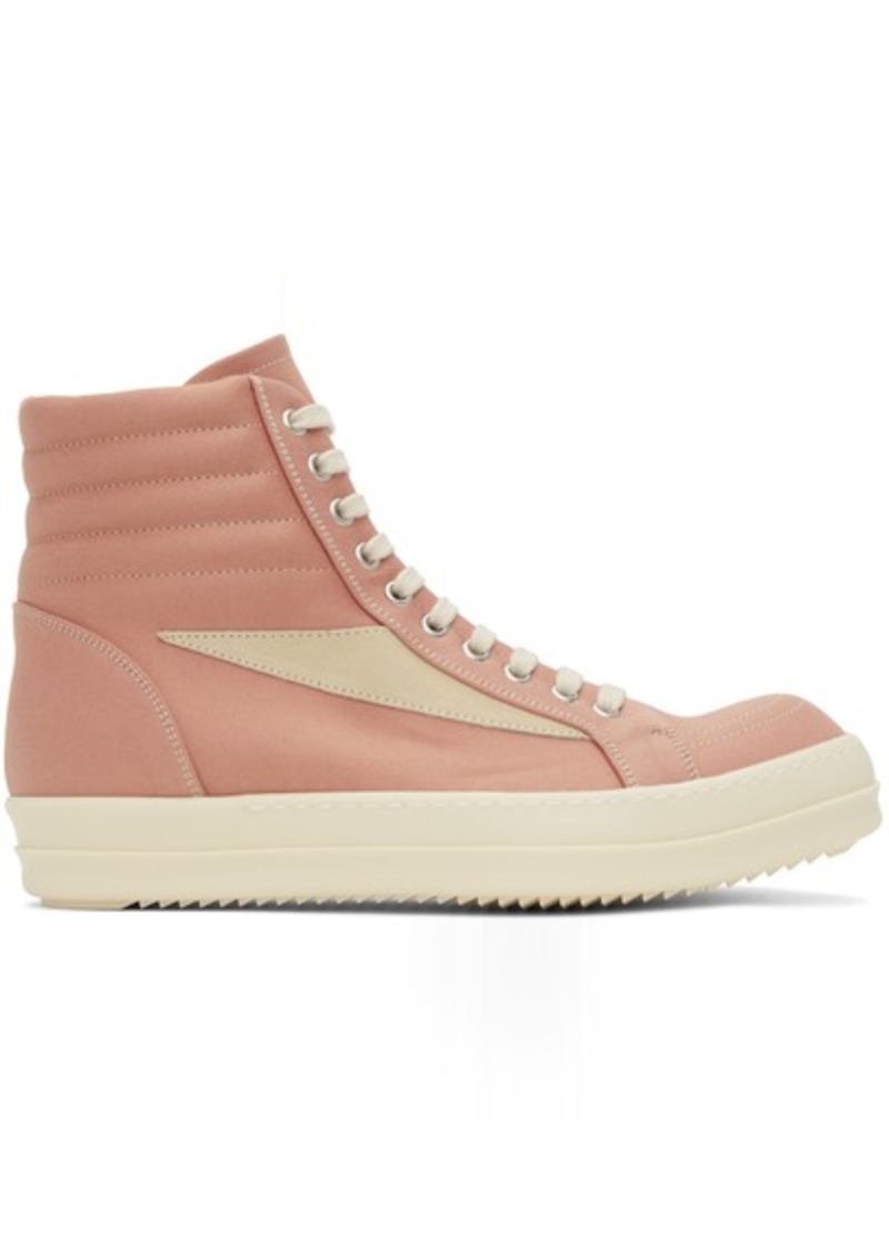 Rick Owens DRKSHDW Pink High Vintage Sneaks Sneakers