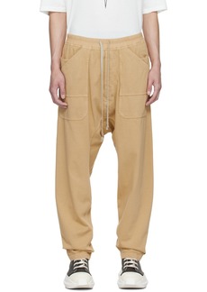 Rick Owens DRKSHDW Yellow Classic Cargo Sweatpants