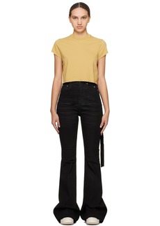 Rick Owens DRKSHDW Yellow Cropped T-Shirt