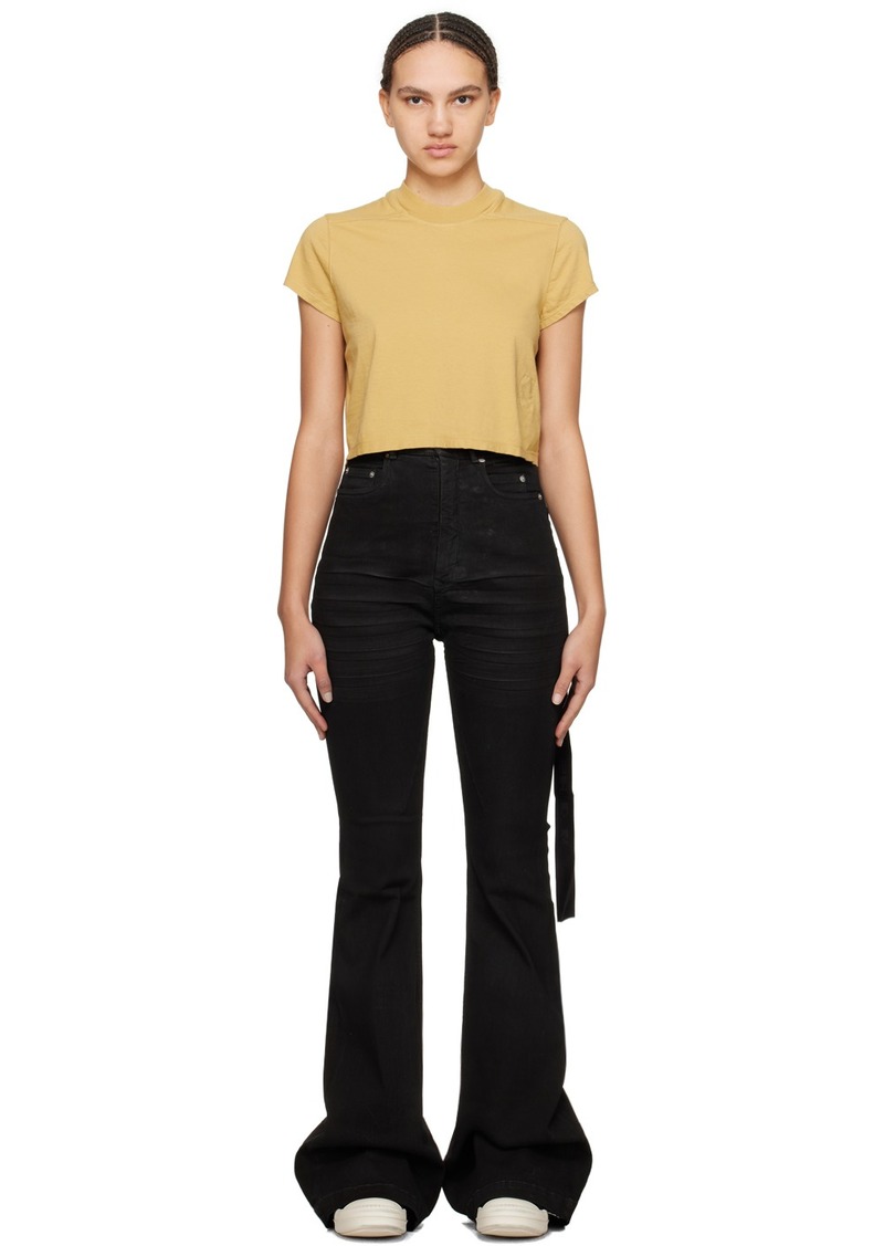 Rick Owens DRKSHDW Yellow Cropped T-Shirt