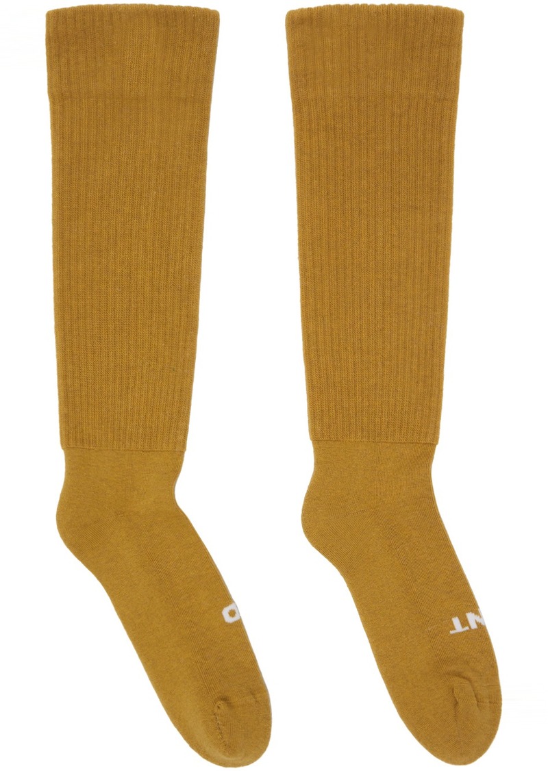 Rick Owens DRKSHDW Yellow 'So Cunt' Socks