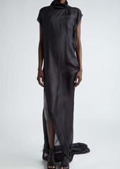 Rick Owens Edfu T Washed Silk Habutai Maxi Dress