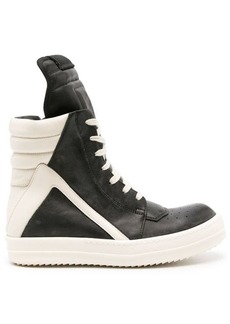 RICK OWENS Geobasket leather sneakers