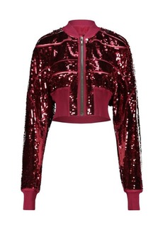 RICK OWENS GIRDERED FLIGHT EMBROIDERED BOMBER CLOTHING