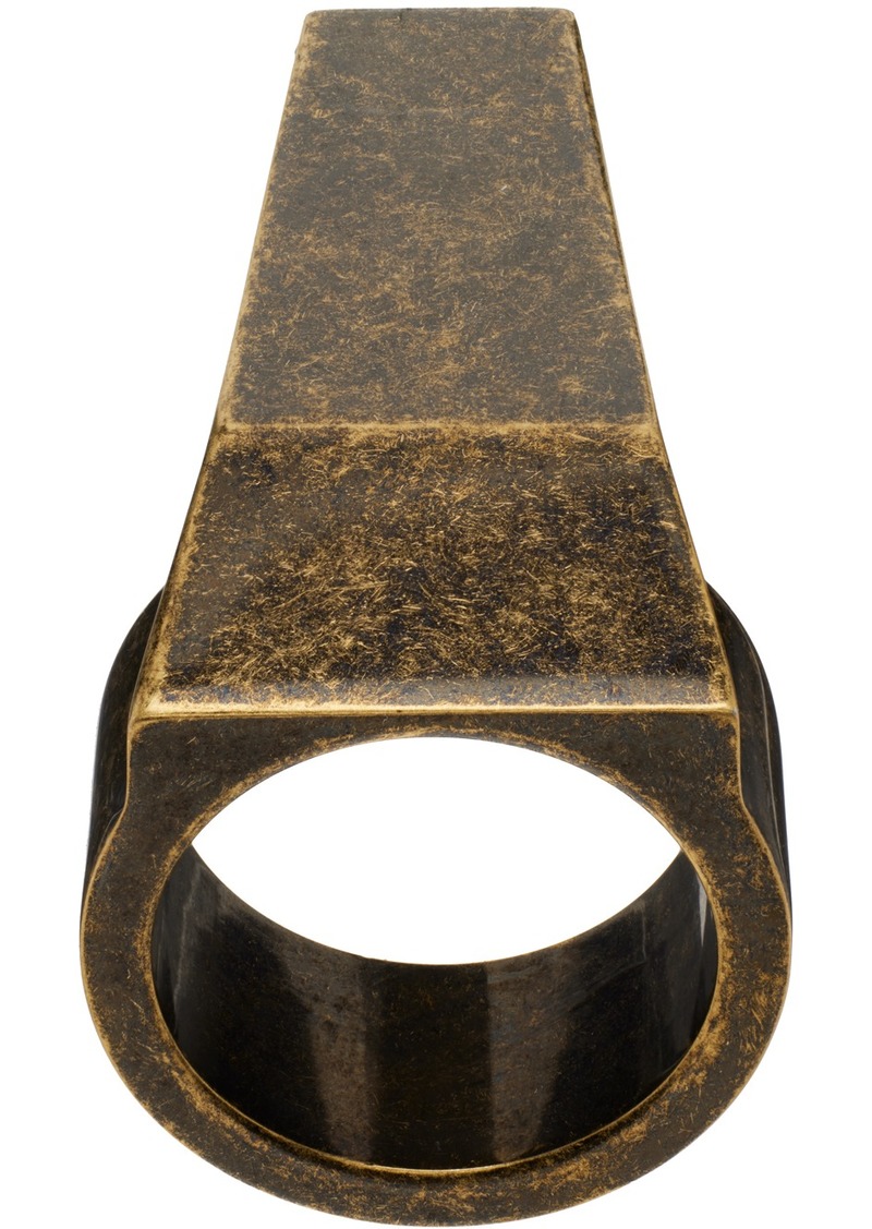 Rick Owens Gold Trunk Ring