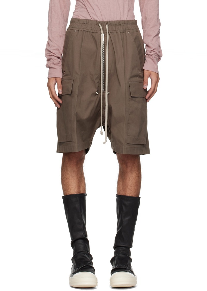 Rick Owens Gray Cargobela Shorts