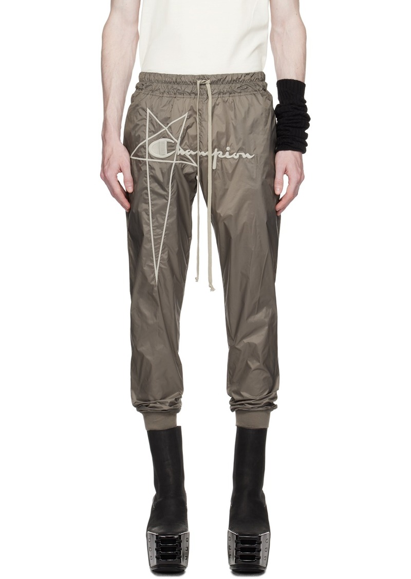 Rick Owens Gray Champion Edition Sweatpants