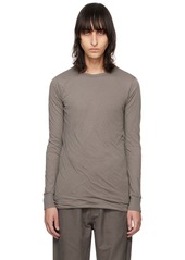 Rick Owens Gray Double Long Sleeve T-Shirt