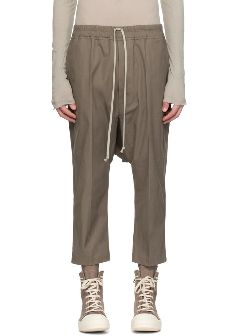 Rick Owens Gray Drawstring Trousers