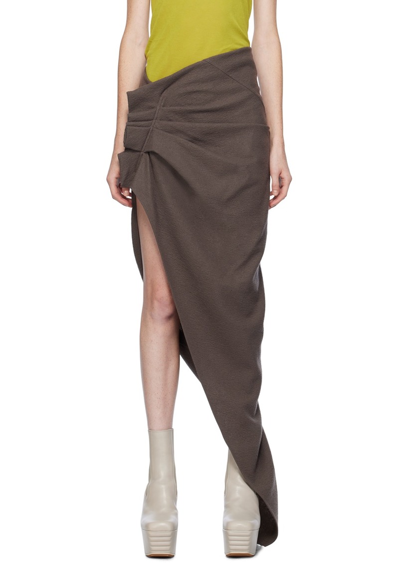 Rick Owens Gray Edfu Maxi Skirt