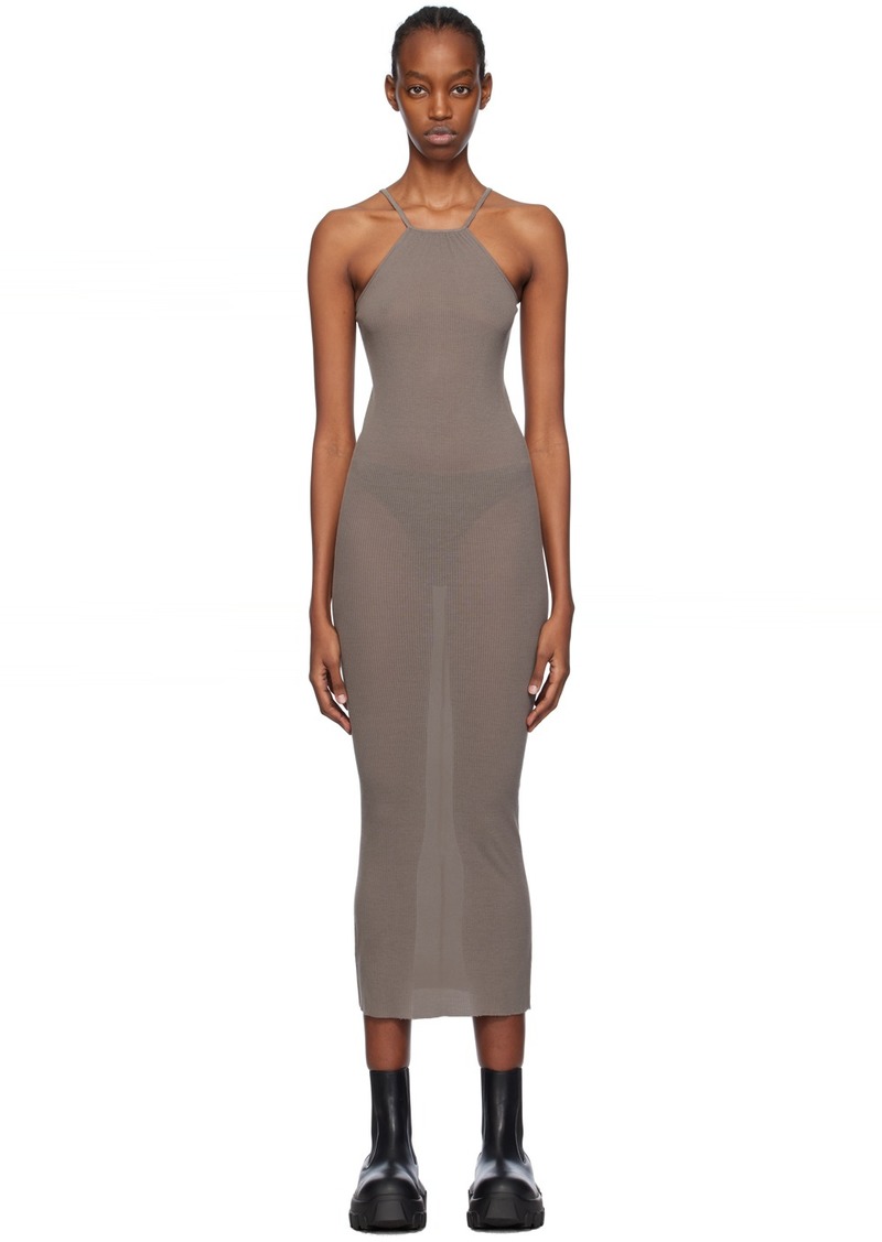 Rick Owens Gray Skorpio Midi Dress