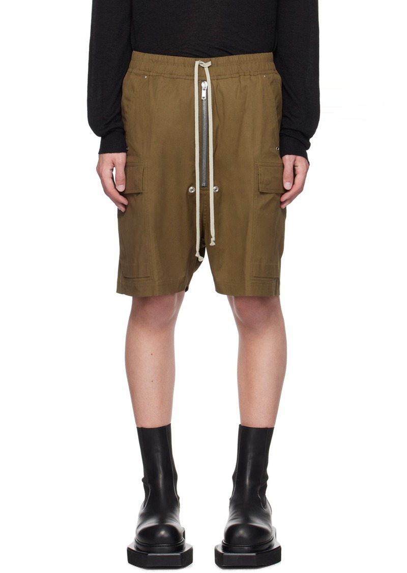 Rick Owens Green Porterville Cargobela Shorts