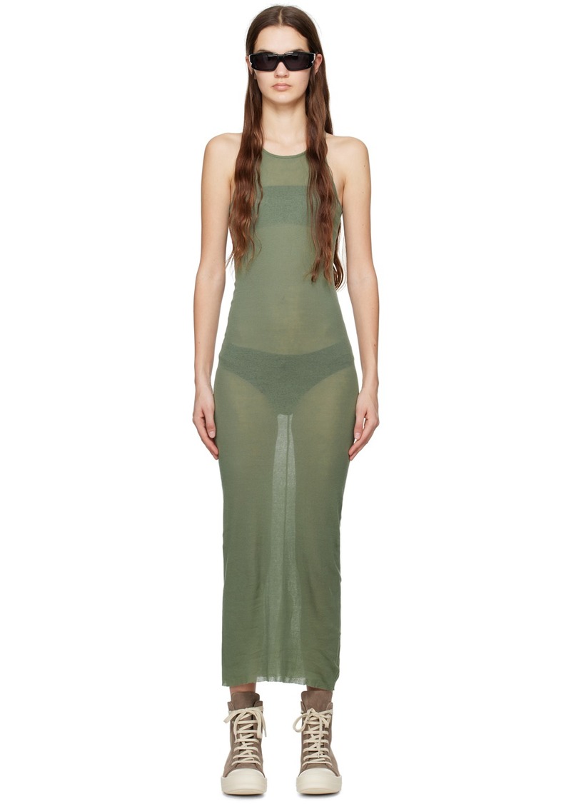 Rick Owens Green Tank Maxi Dress