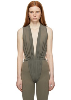 Rick Owens Grey Gia String Bodysuit