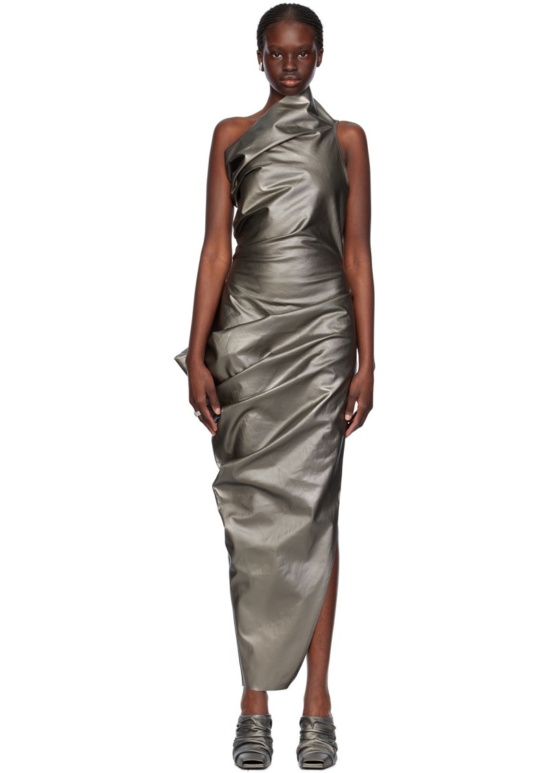 Rick Owens Gunmetal Walrus Maxi Dress