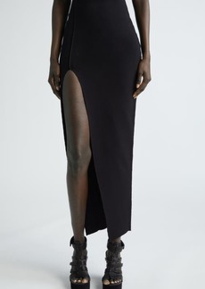 Rick Owens High Slit Asymmetric Maxi Skirt