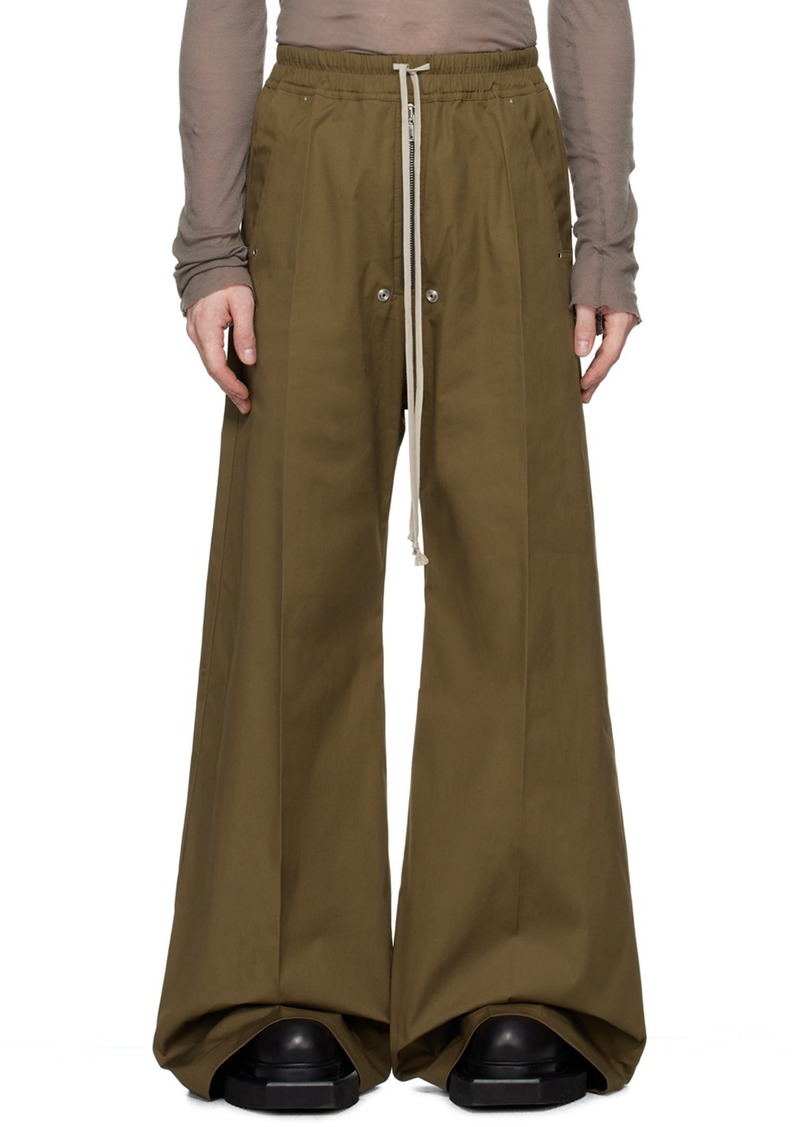 Rick Owens Khaki Porterville Wide Bela Trousers