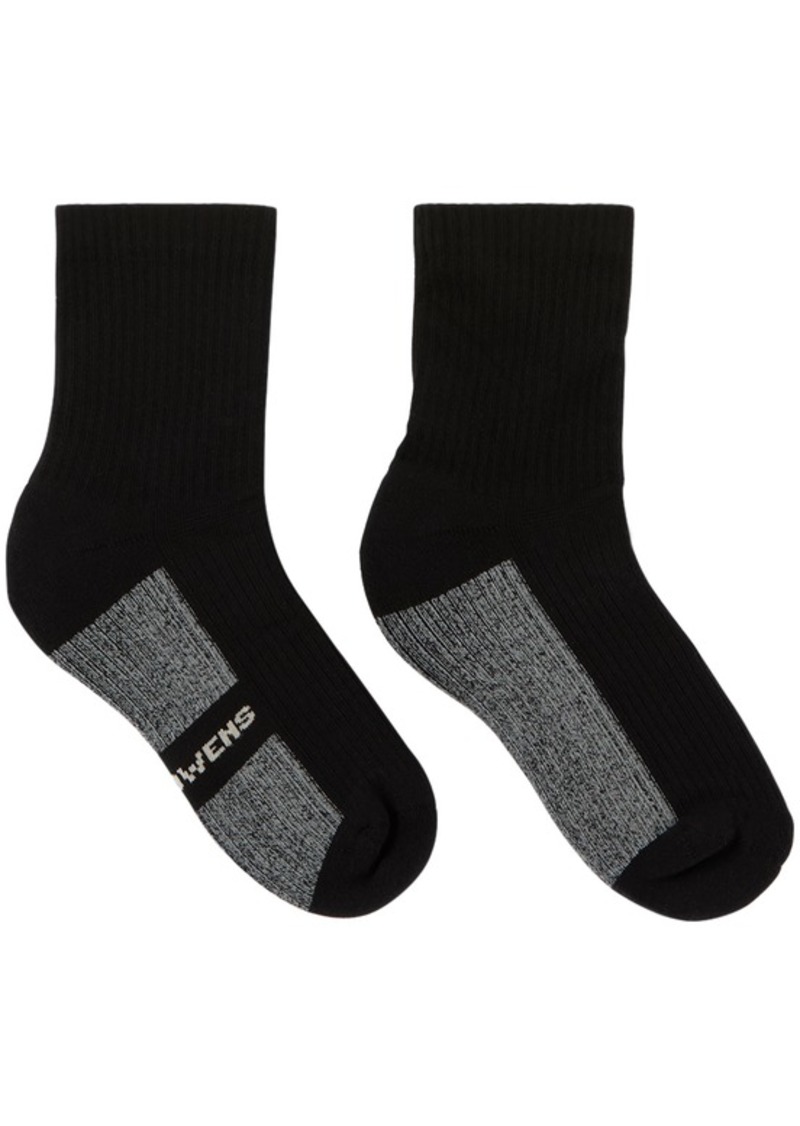 Rick Owens Kids Black Jacquard Socks