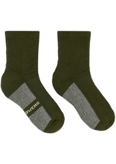 Rick Owens Kids Green Jacquard Socks
