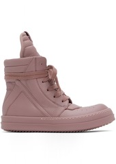 Rick Owens Kids Pink Geobaskets Sneakers