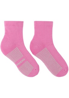Rick Owens Kids Pink Jacquard Socks
