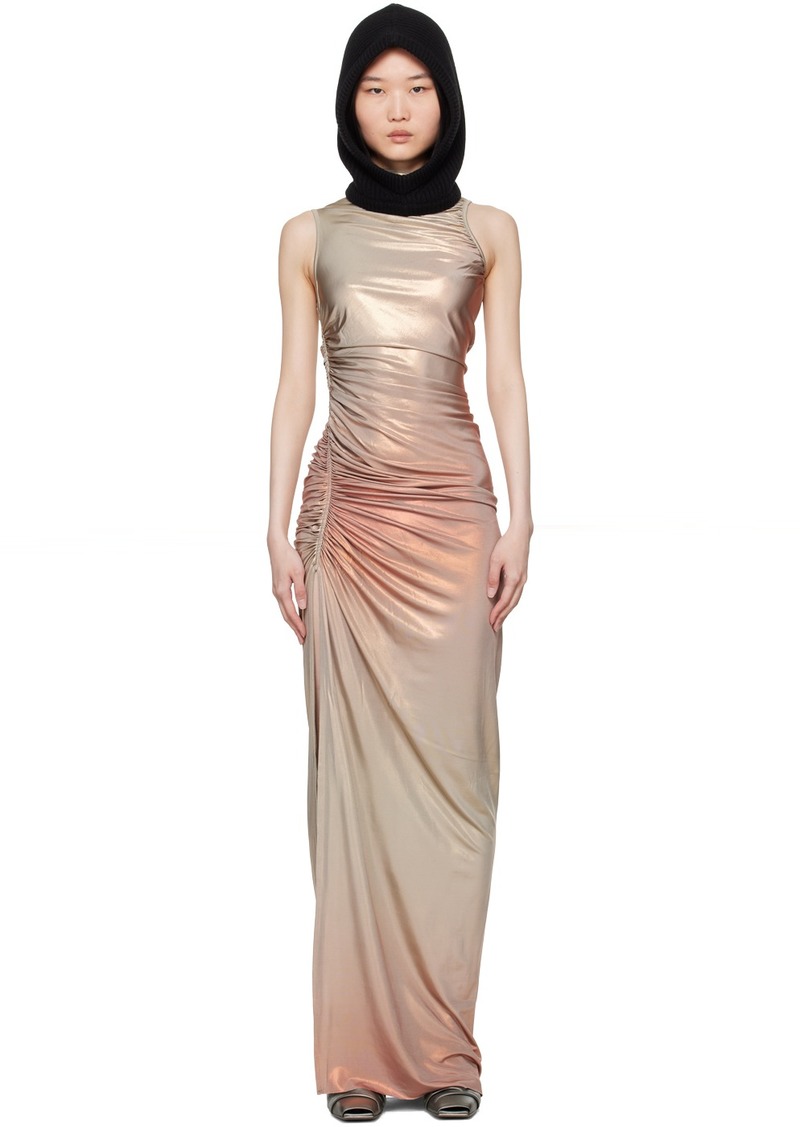 Rick Owens Lilies Gold Lido Svita Maxi Dress