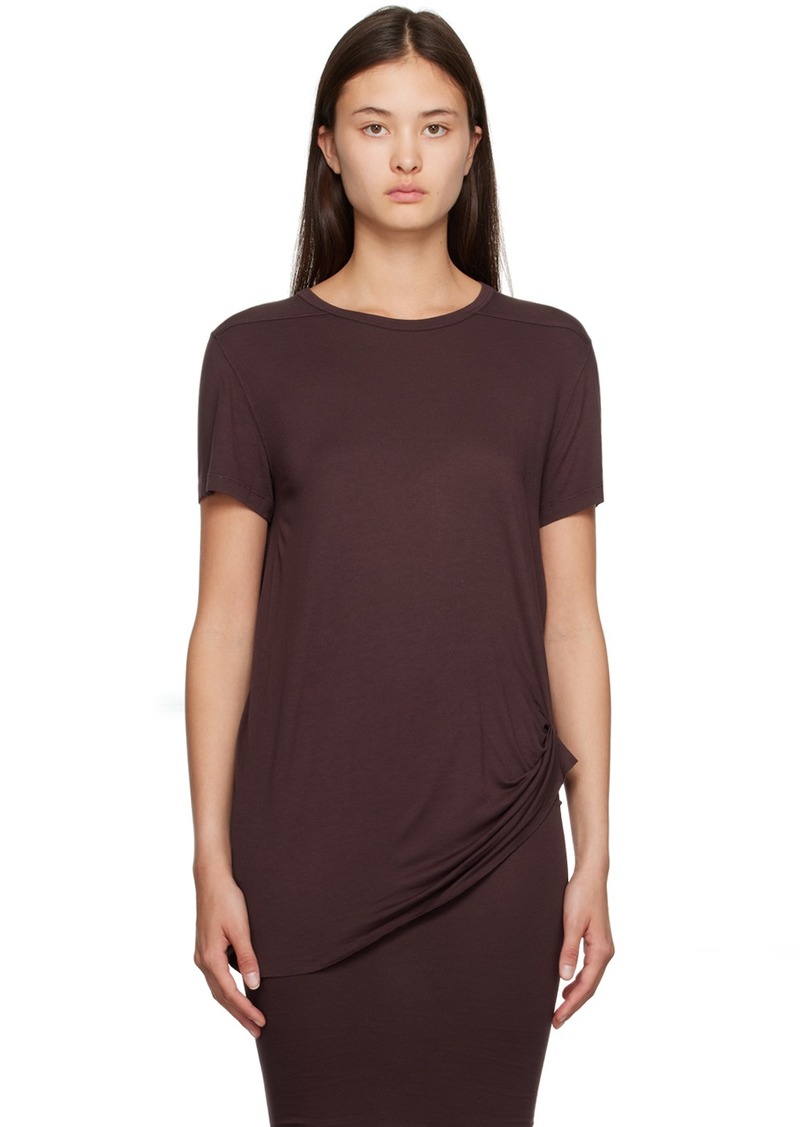 Rick Owens Lilies Purple Gathered T-Shirt