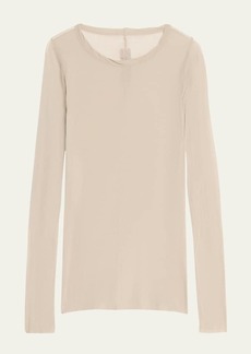 Rick Owens Long-Sleeve Fitted Rib Tunic Top