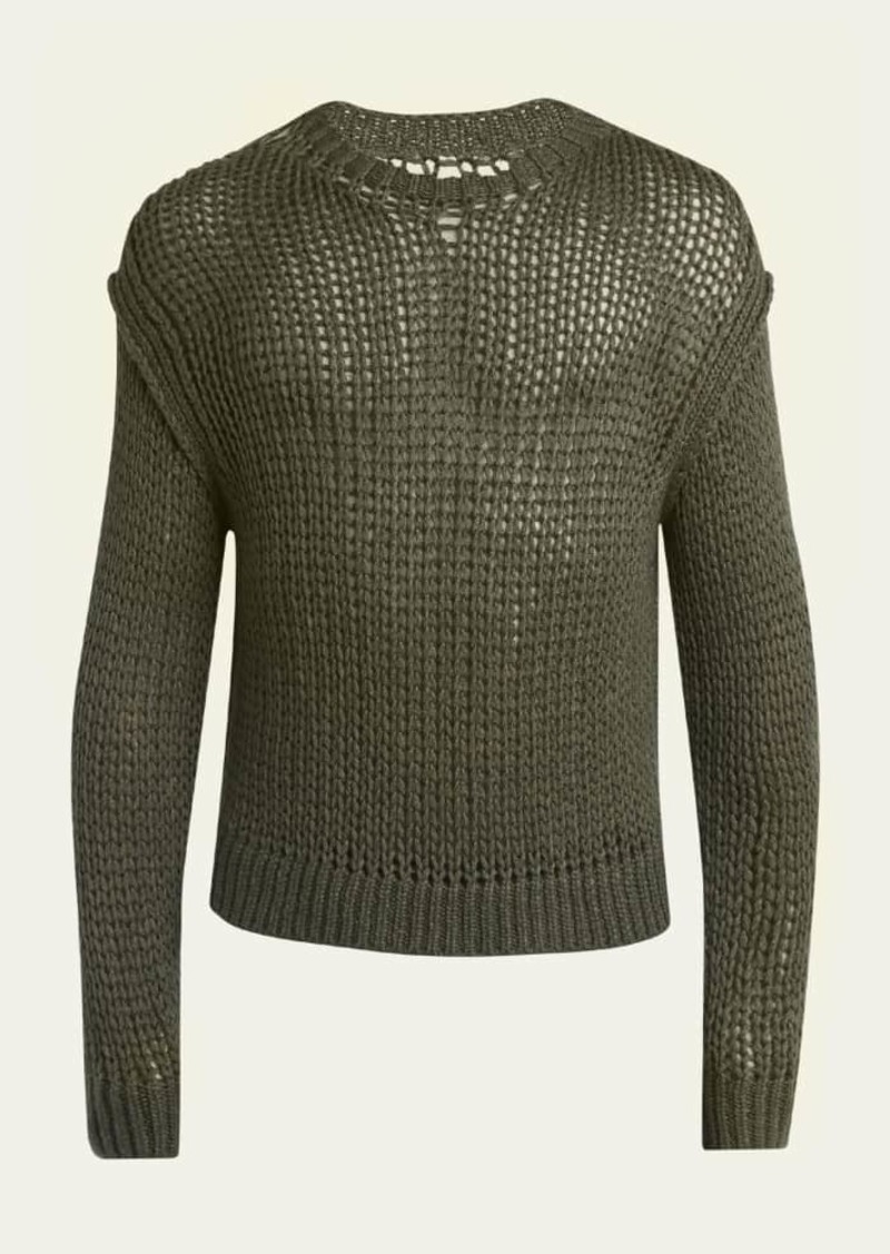 Rick Owens Men's Open Knit Cashmere-Silk Sweater