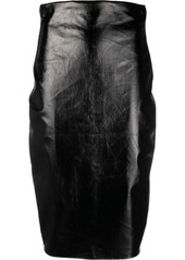 RICK OWENS Midi pencil denim skirt