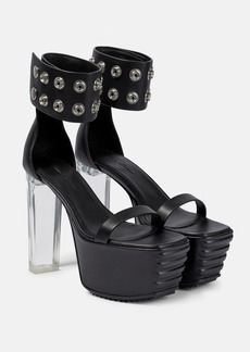 Rick Owens Minimal Grill leather platform sandals