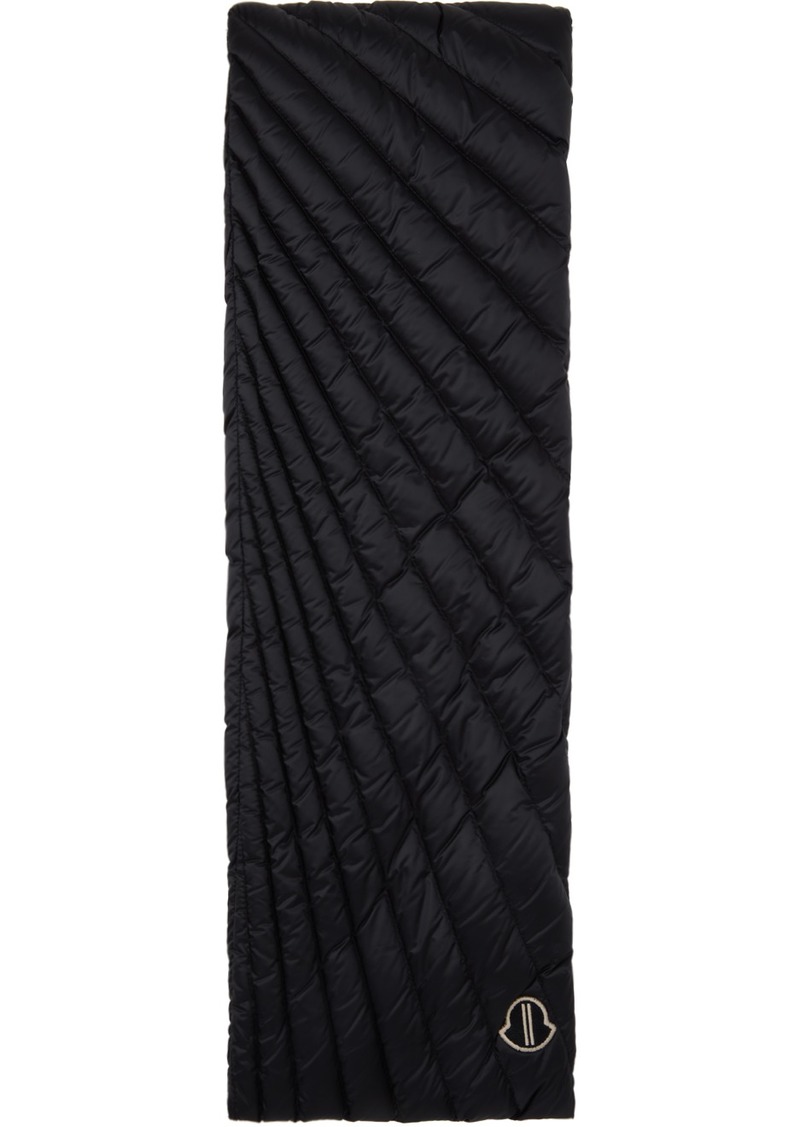 Rick Owens Moncler + Rick Owens Black Radiance Down Scarf