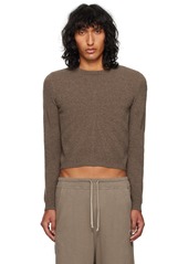 Rick Owens Moncler + Rick Owens Gray Biker Level Round Neck Sweater