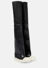 Rick Owens Oblique leather over-the-knee boots