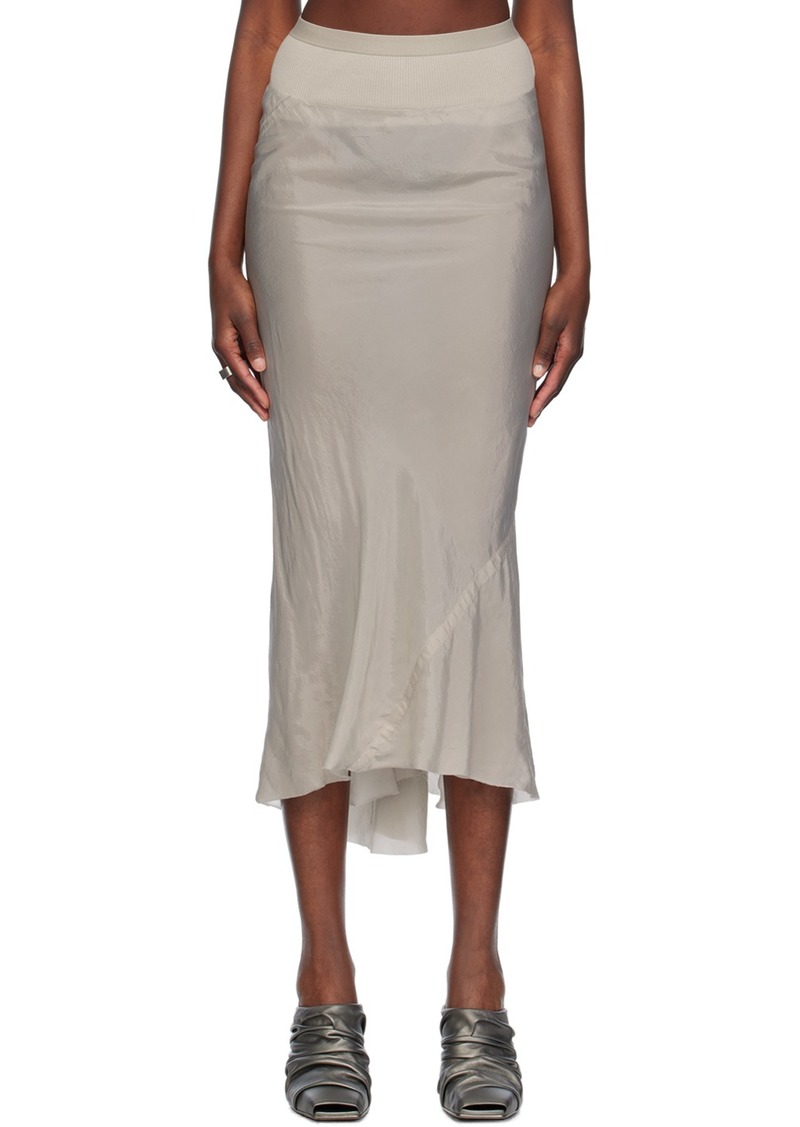 Rick Owens Off-White Calf Midi Skirt