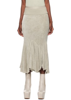 Rick Owens Off-White Divine Bias Midi Skirt