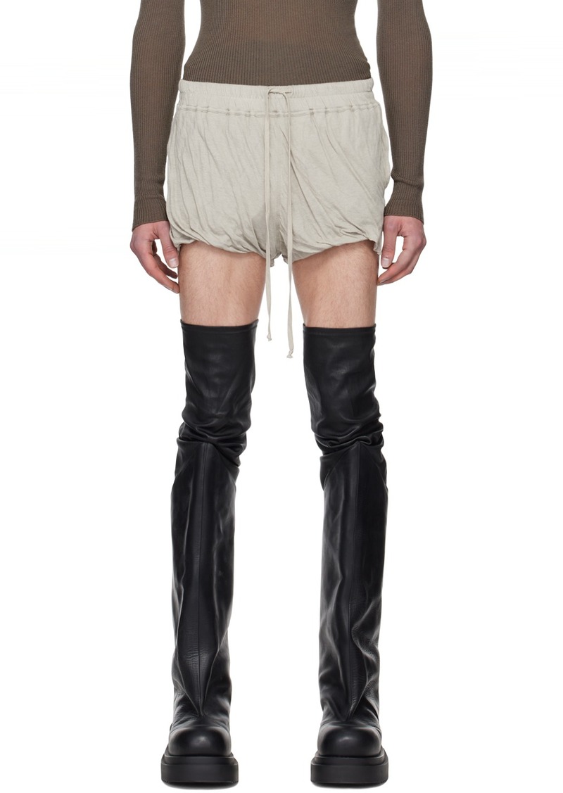Rick Owens Off-White Doubled Shorts