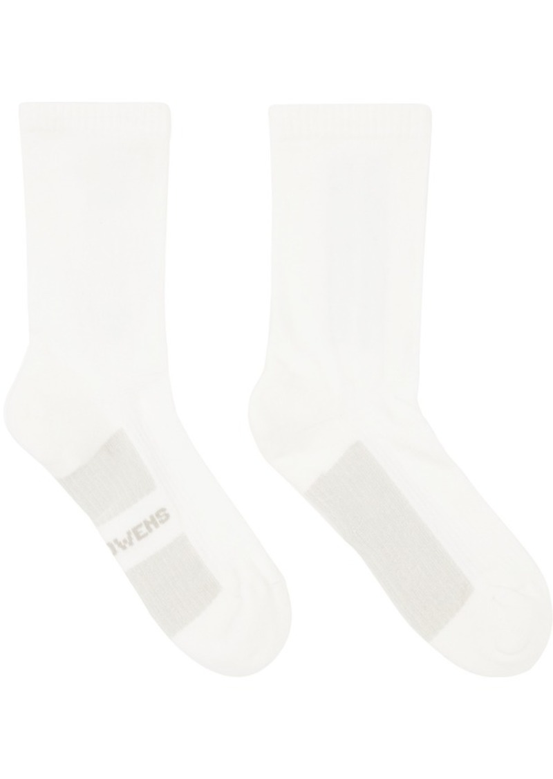 Rick Owens Off-White Glitter Socks