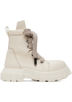 Rick Owens Off-White Jumbo Laced Bozo Tractor Boots